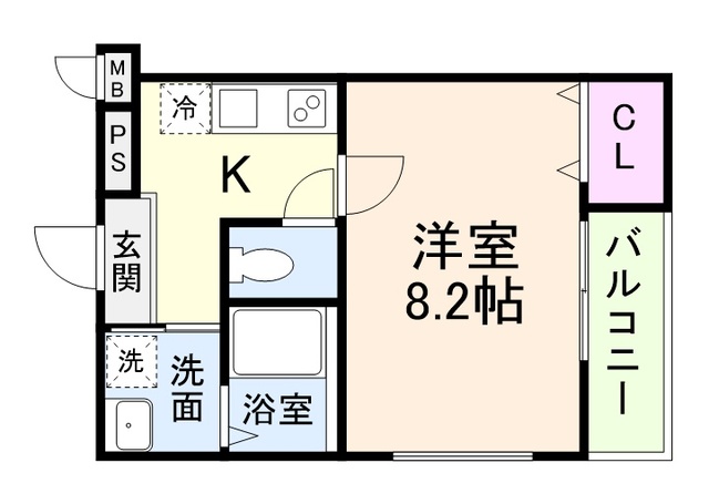 池田市満寿美町のアパートの間取り