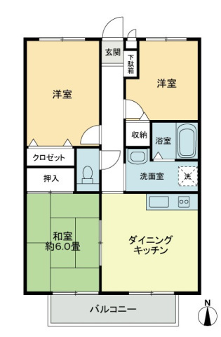 【フォブール木太Ｂの間取り】