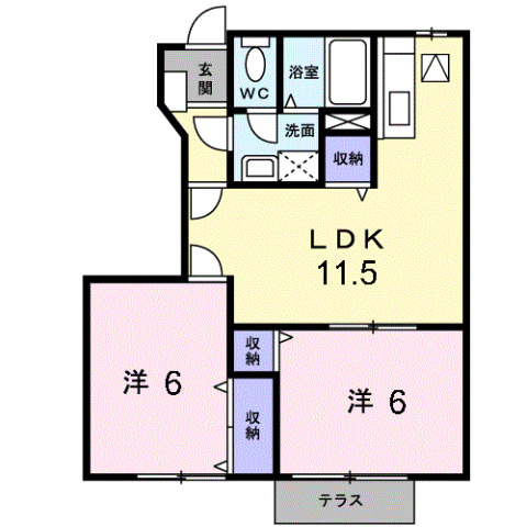 サニーフラットの間取り