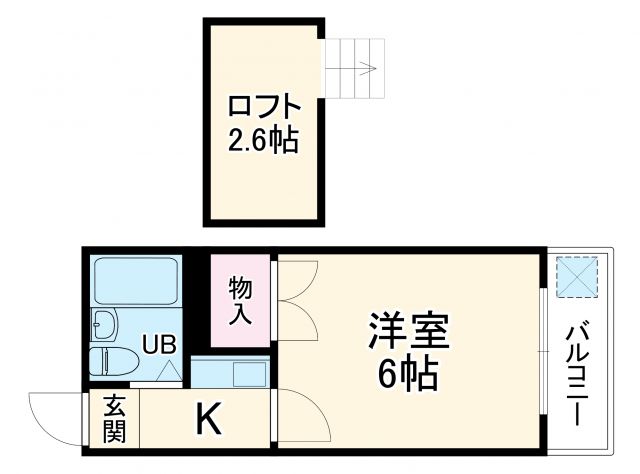 名古屋市守山区更屋敷のアパートの間取り