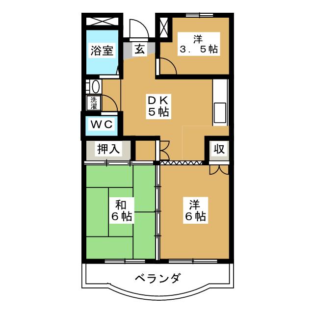 小金井市梶野町のマンションの間取り