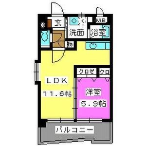 福岡市西区福重のマンションの間取り