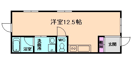 箕面市坊島のアパートの間取り