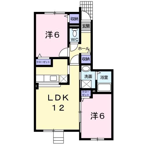 深川市北光町のアパートの間取り