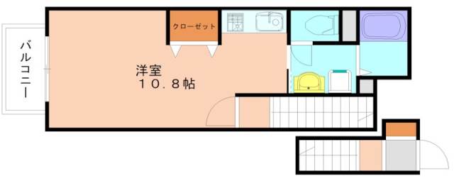 宗像市大井台のアパートの間取り