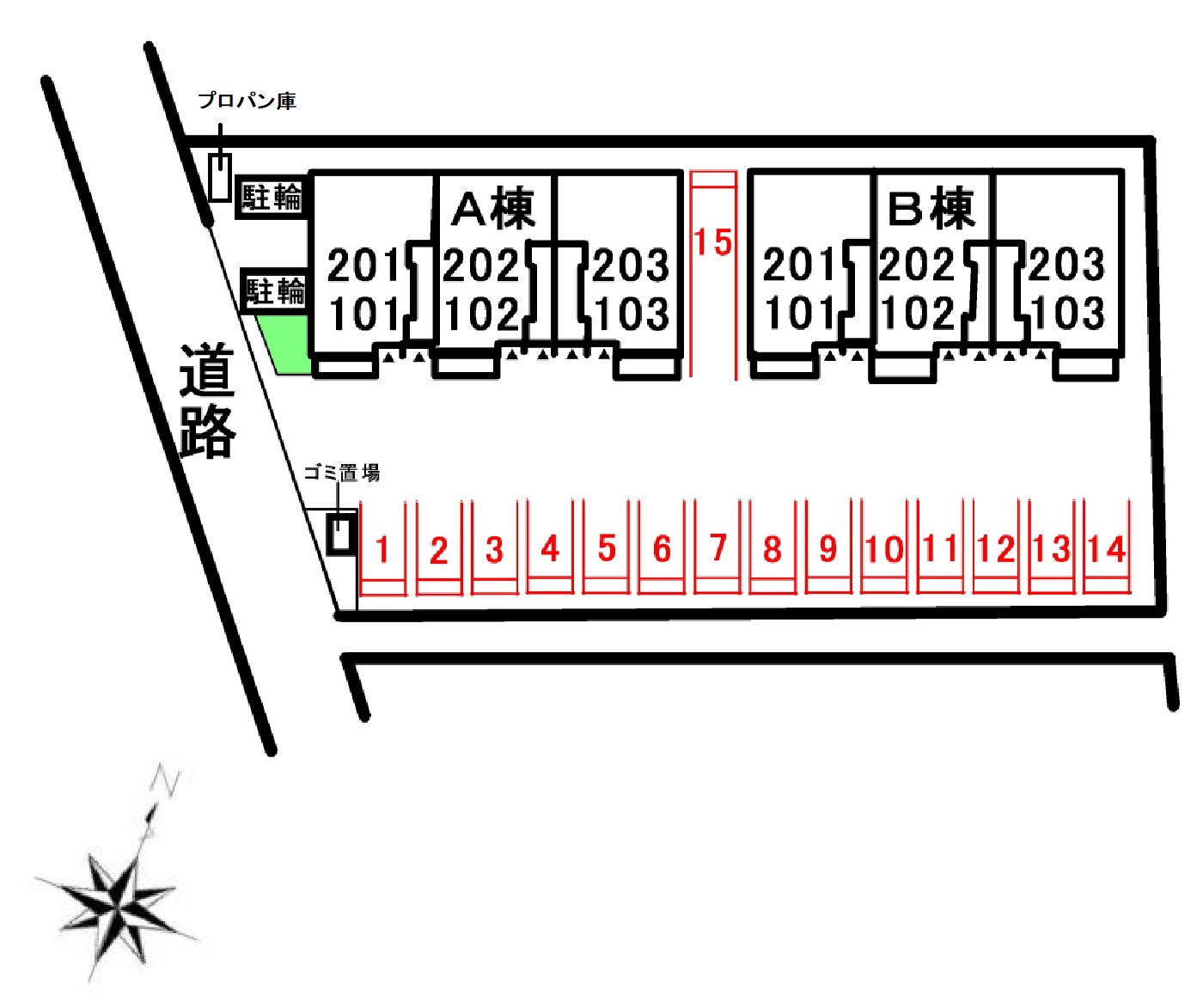 【ジェルメ みずほ　Aのその他共有部分】