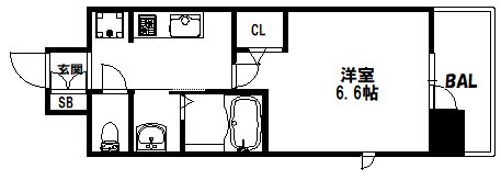 【神戸市兵庫区水木通のマンションの間取り】