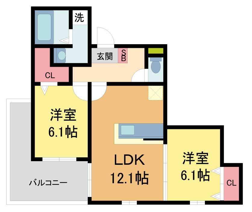 ヴィクトワール 庄の間取り