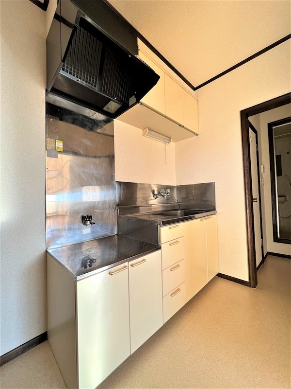 キッチン　大きなシンクが特徴的な独立キッチンです。