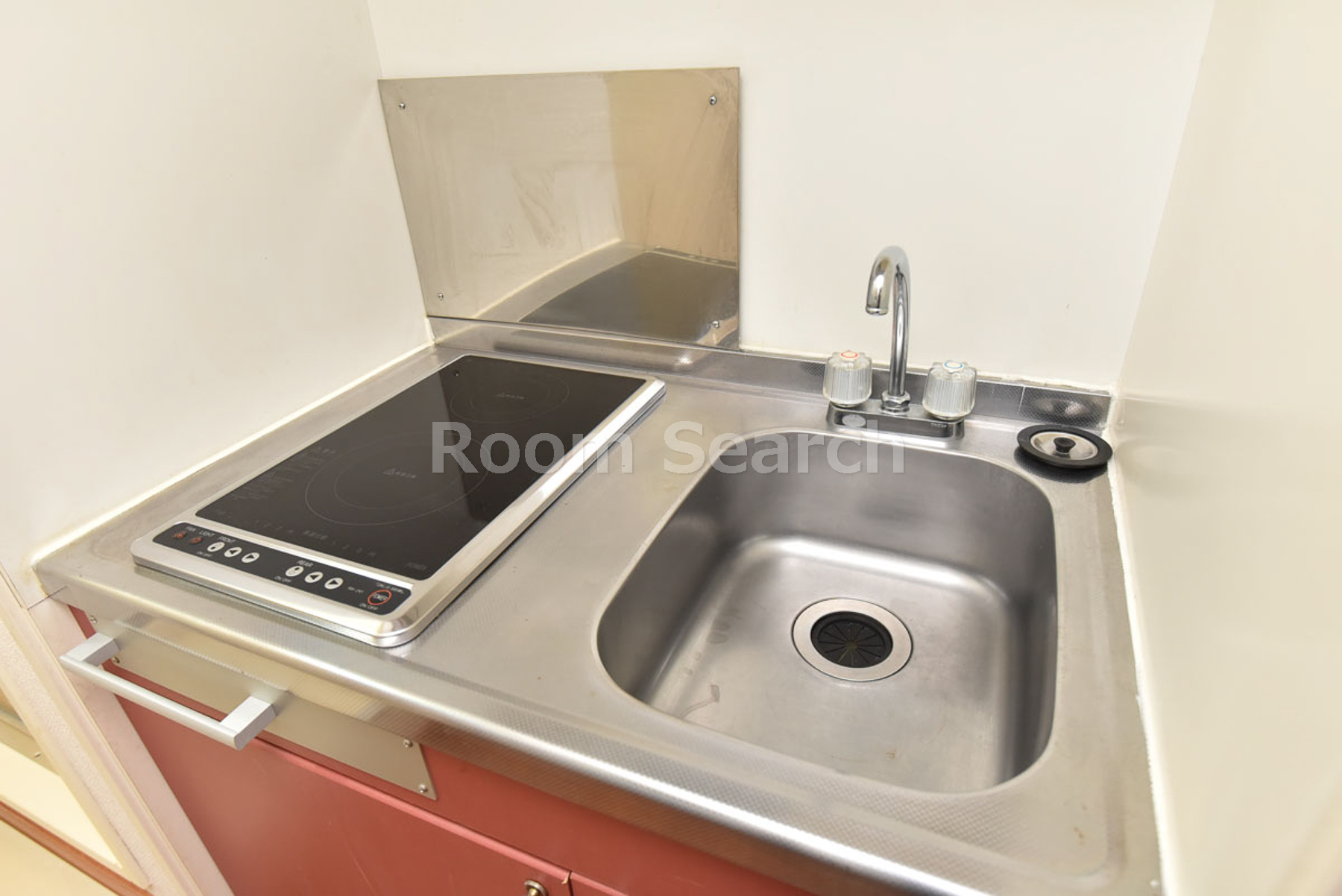 キッチン　2口コンロ、キッチン収納