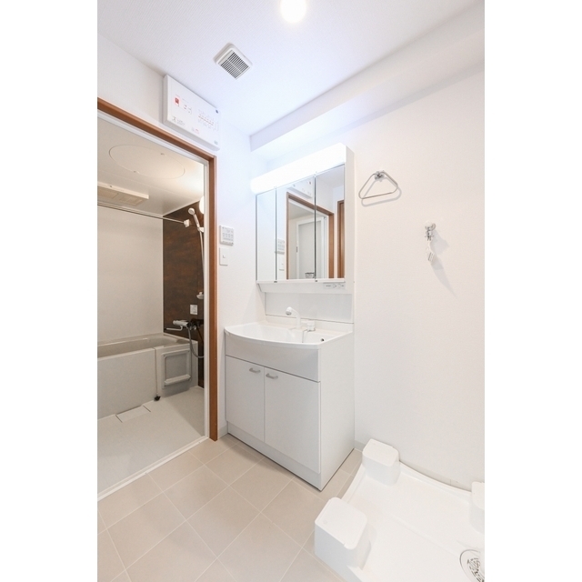 洗面設備　シャワー付き洗面化粧台