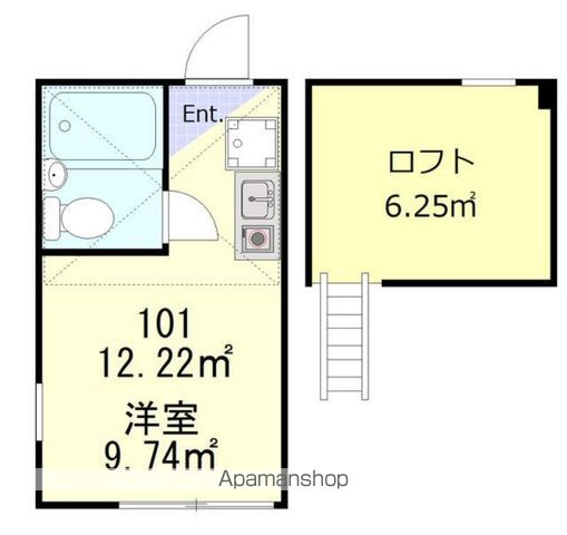 ＪＲ山手線 上野駅 徒歩5分 2階建 築15年の間取り写真