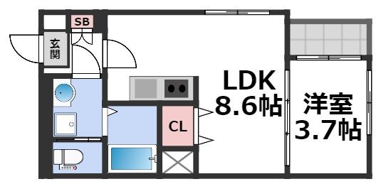 ロイヤルレジデンス鶴橋の間取り写真