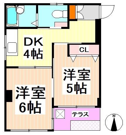 マンションかたばみの間取り写真
