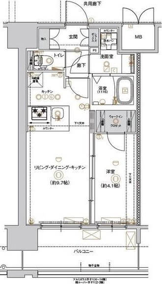CREST TAPP平安通の間取り写真