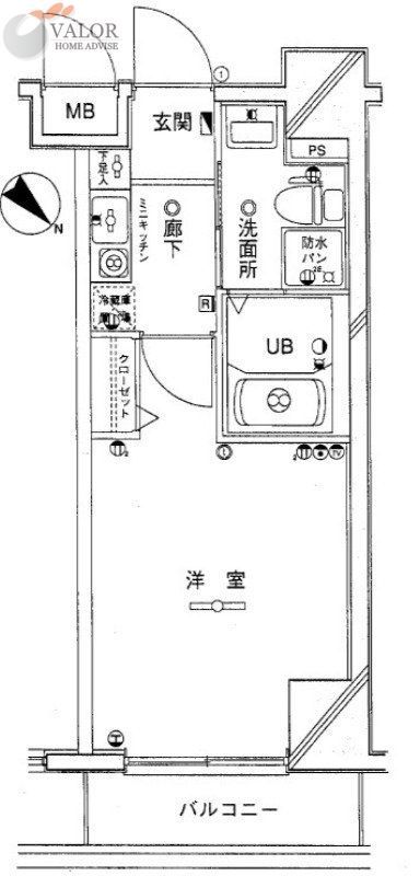 東急東横線 反町駅 徒歩5分 11階建 築25年の間取り写真