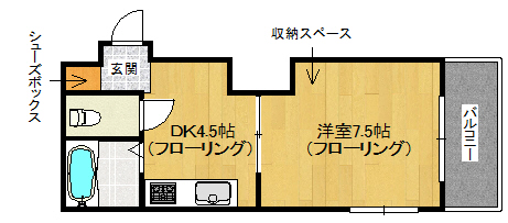 福岡市早良区城西のマンションの間取り