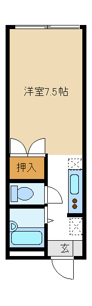 サンセゾン（マンスリーマンション）の間取り