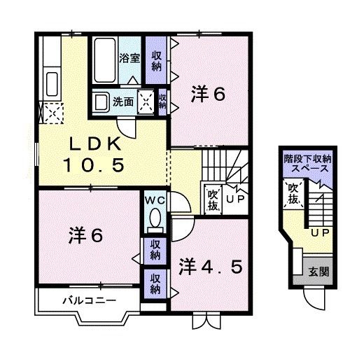 サンビレッジＤの間取り