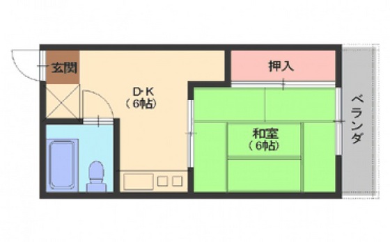 広島市佐伯区屋代のアパートの間取り