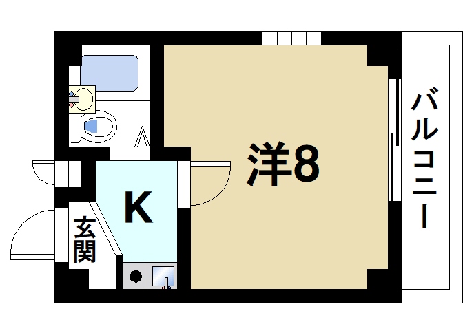 奈良市阪新屋町のマンションの間取り