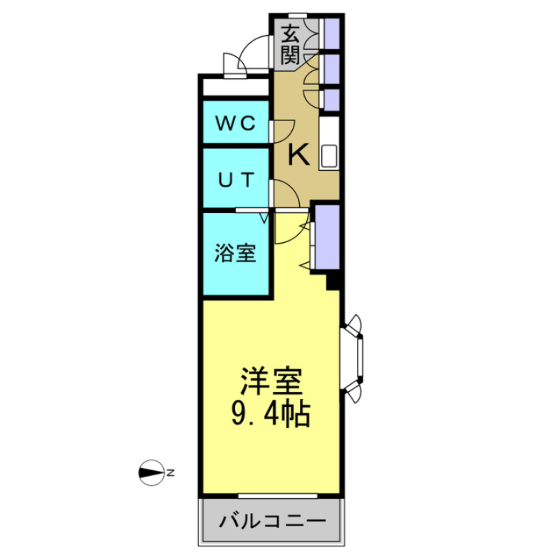 【ユースハイムマルユウの間取り】