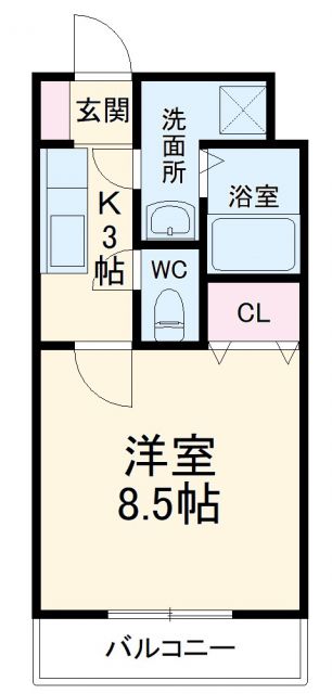 磐田市草崎のマンションの間取り