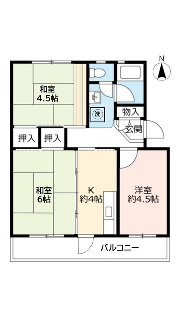 ＵＲ男山の間取り