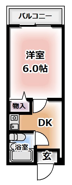 寝屋川市石津東町のアパートの間取り