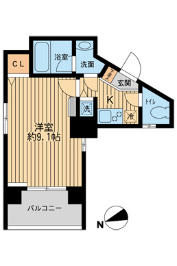 アムス大手町の間取り