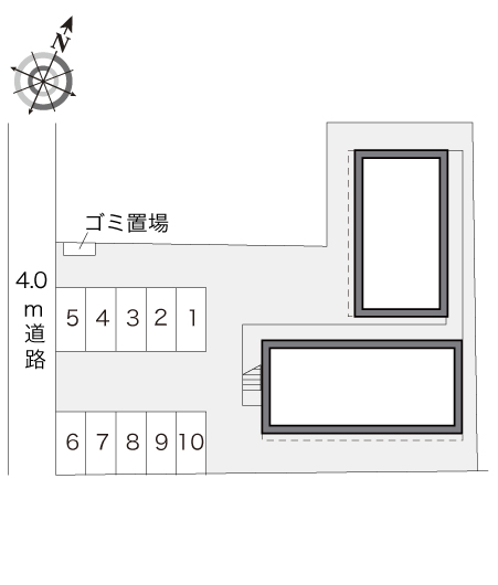 【レオパレスサニーヒル紫原の駐車場】