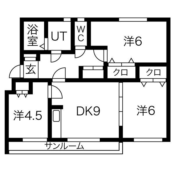 リベルティ旭ヶ丘の間取り