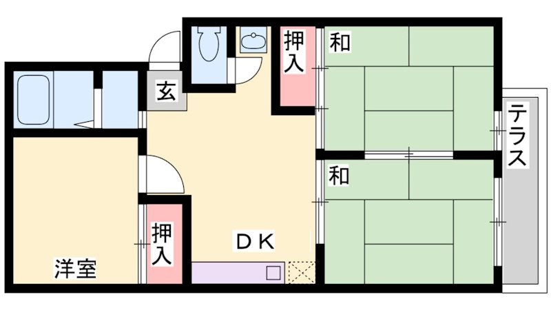 サンハイツ別府の間取り