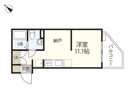 広島市安佐南区伴東のアパートの間取り