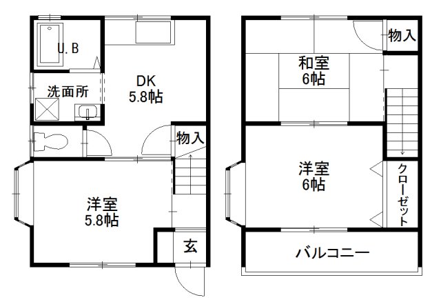 コーポフォレストの間取り