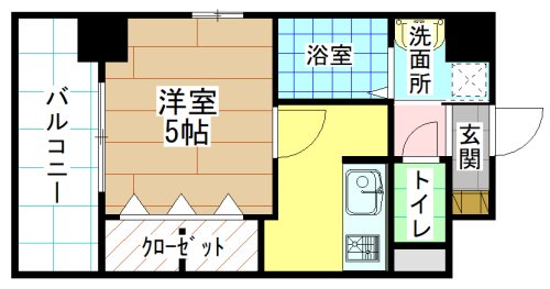 北九州市八幡東区山王のマンションの間取り