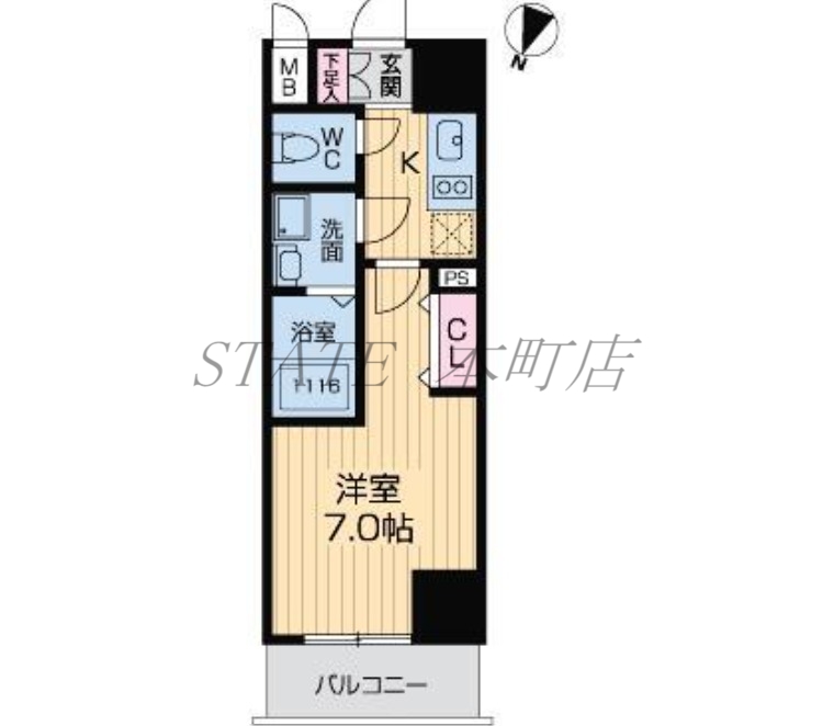 グランルージュ中之島南の間取り