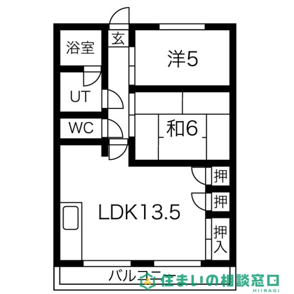 岡崎市羽根北町のマンションの間取り