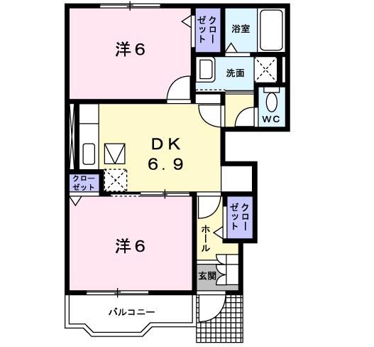 シェーン・ヴァルトＦの間取り