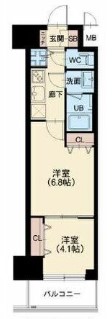 大阪市西区南堀江のマンションの間取り