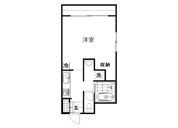 熊本市東区新南部のマンションの間取り