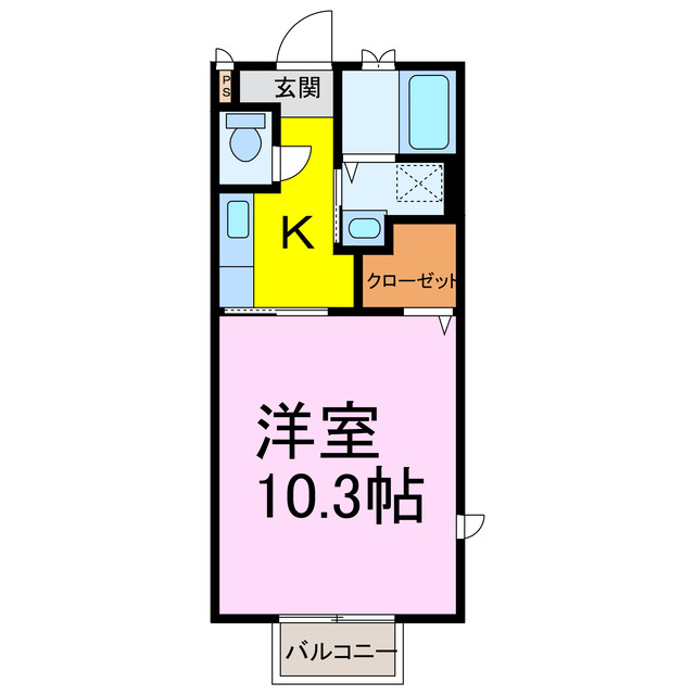 古河市関戸のアパートの間取り