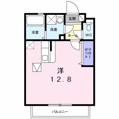 豊田市広久手町のアパートの間取り