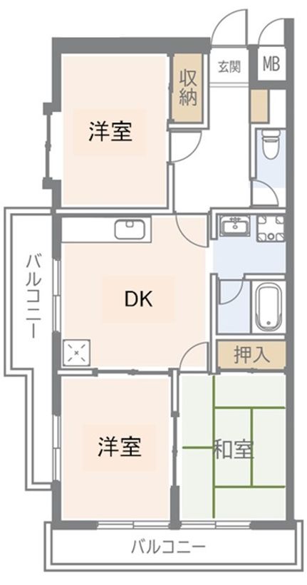 習志野市津田沼のマンションの間取り