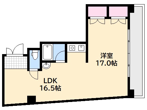 広島市西区東観音町のマンションの間取り