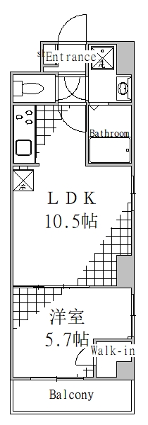 【江東区冬木のマンションの間取り】