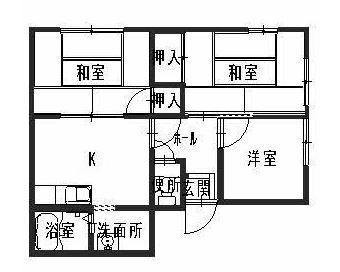 加古川市平岡町新在家のアパートの間取り