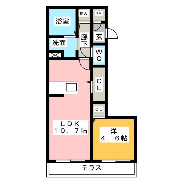 ＧＲＡＮＤ　Ｄ－ｒｏｏｍ天白相川の間取り