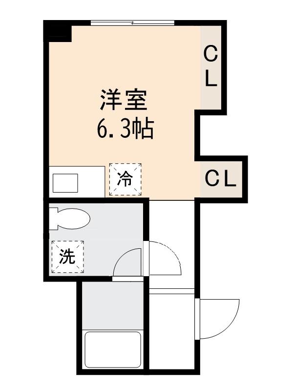 高松市亀岡町のアパートの間取り