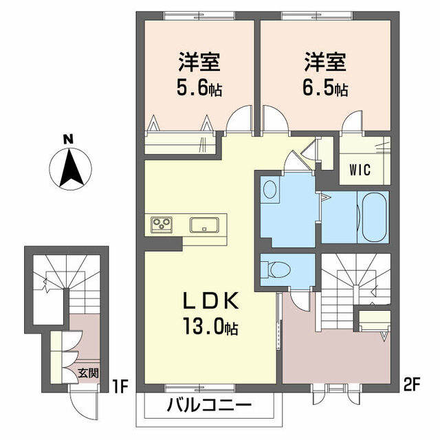 ヴォア　ベール　Ａ棟の間取り